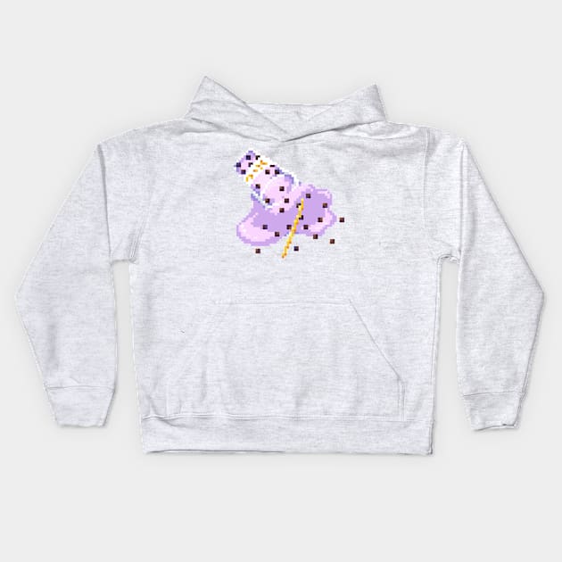 Purple Boba Spill Kids Hoodie by Artistic-Nomad